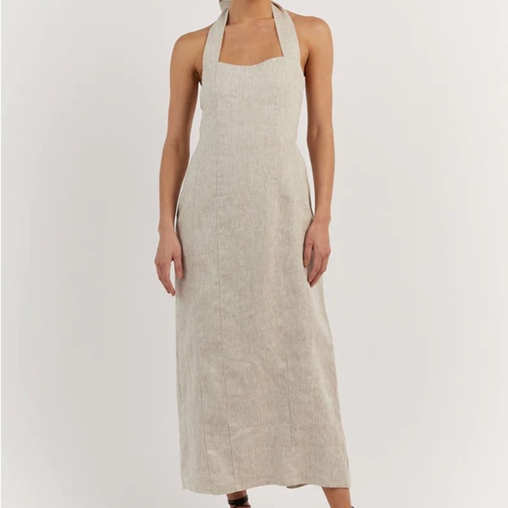 DISSH WILLOW NATURAL LINEN LONG DRESS